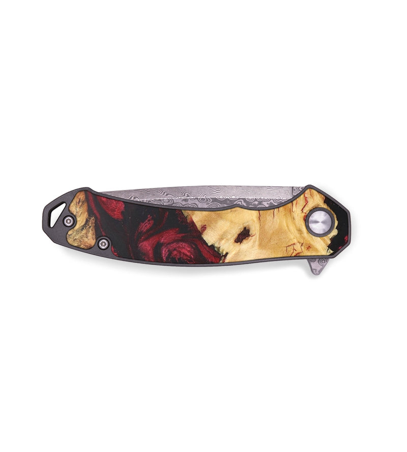 EDC Wood+Resin Pocket Knife - Sylvester (Red, 685673)