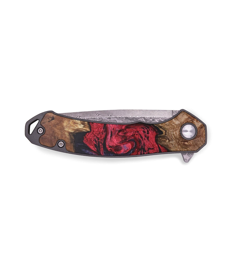 EDC Wood+Resin Pocket Knife - Joaquin (Red, 685675)
