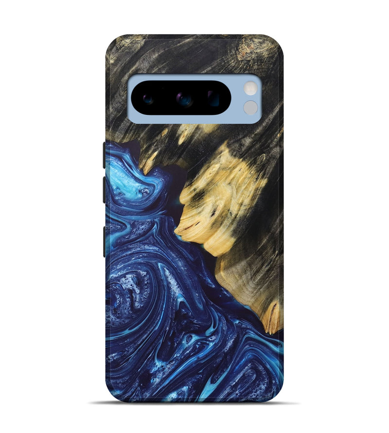 Pixel 8 Pro Wood+Resin Live Edge Phone Case - Levi (Blue, 685741)