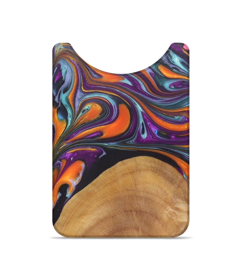 Live Edge Wood+Resin Wallet - Judy (Purple, 685775)