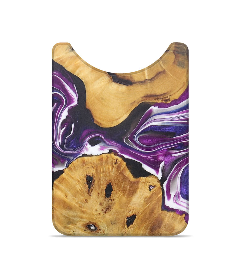 Live Edge Wood+Resin Wallet - Leah (Purple, 685777)