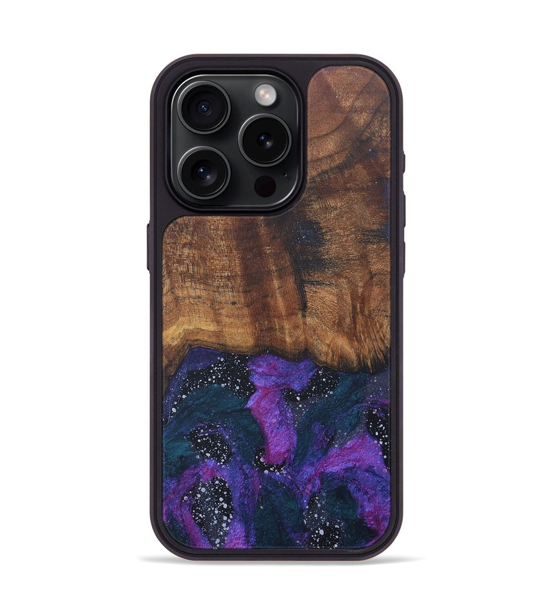 iPhone 15 Pro Wood+Resin Phone Case - Imogene (Cosmos, 685960)