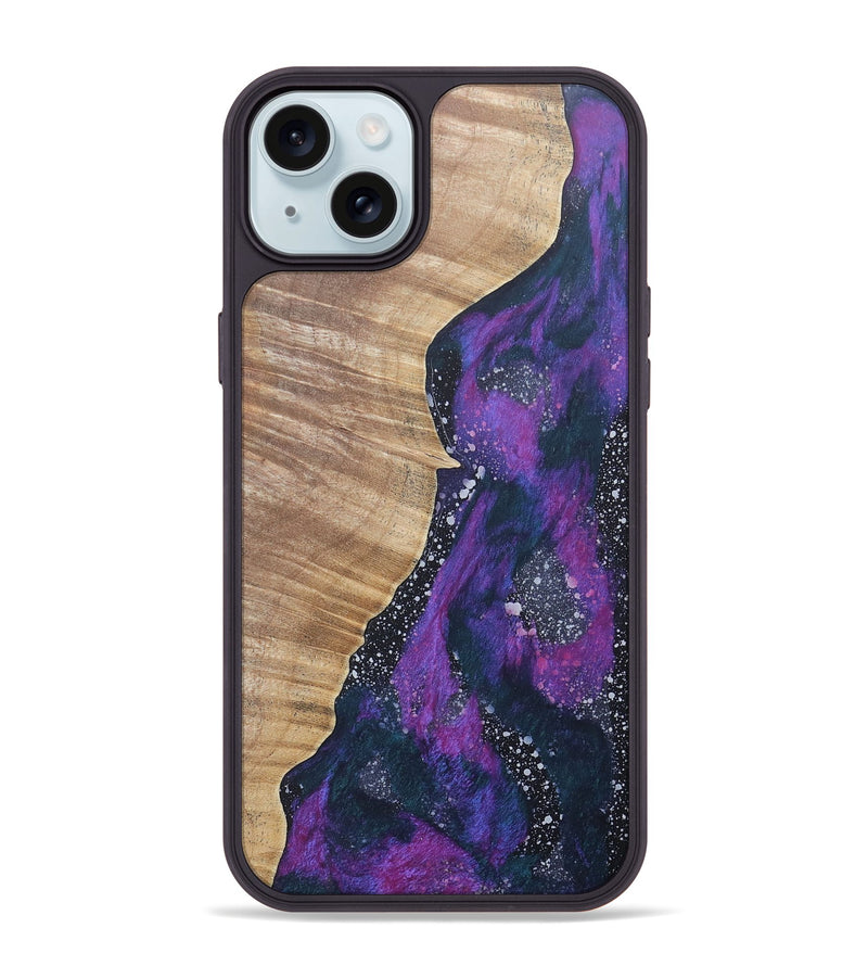 iPhone 15 Plus Wood+Resin Phone Case - Keri (Cosmos, 685983)