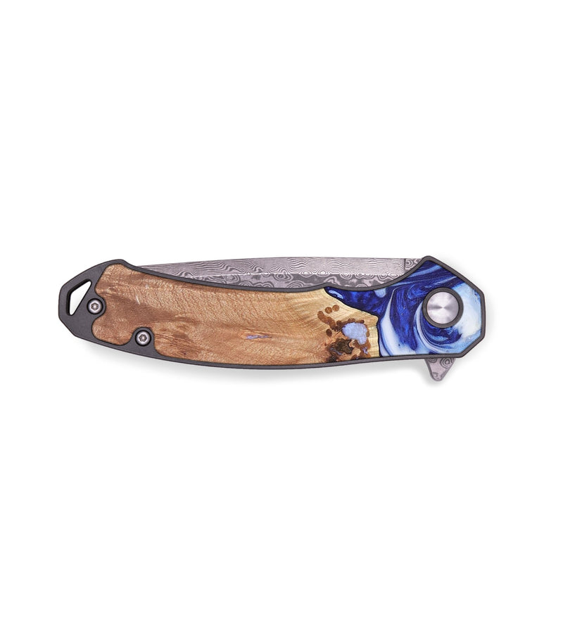 EDC Wood+Resin Pocket Knife - Adaline (Blue, 686191)