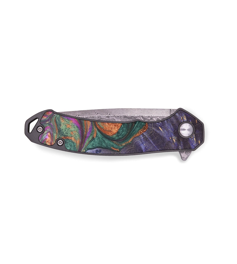 EDC Wood+Resin Pocket Knife - Carlton (Green, 686200)