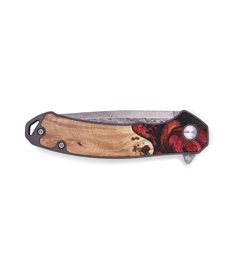 EDC Wood+Resin Pocket Knife - Madison (Red, 686220)