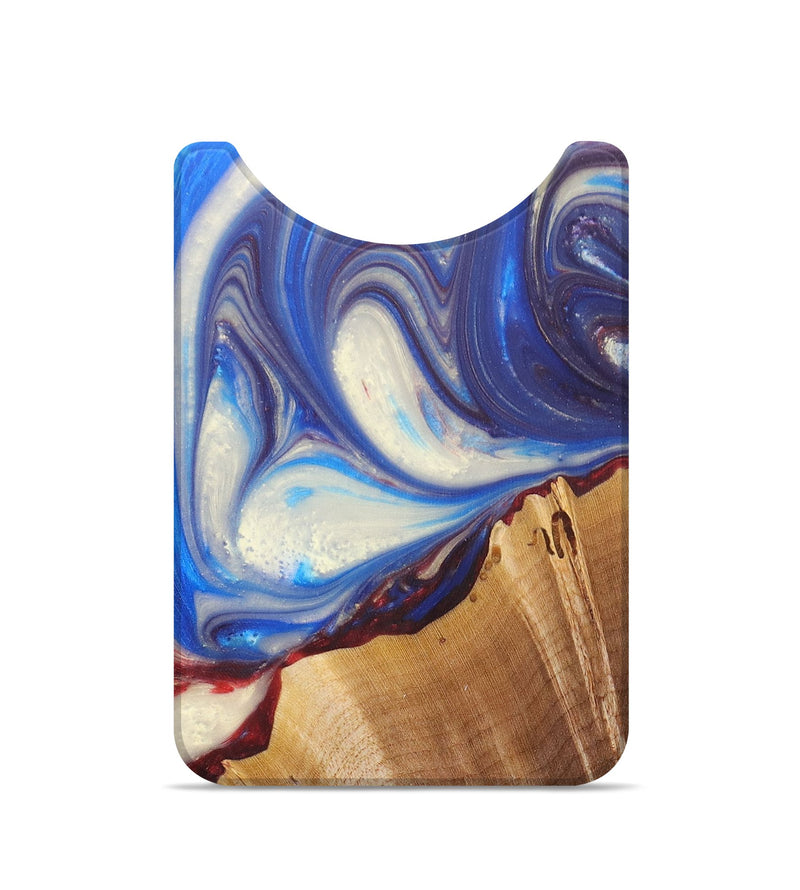Live Edge Wood+Resin Wallet - Annalise (Blue, 686298)