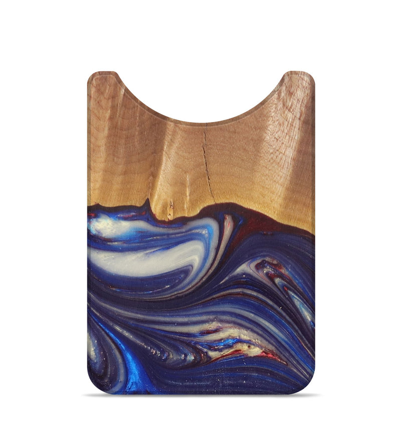 Live Edge Wood+Resin Wallet - Ramona (Blue, 686299)