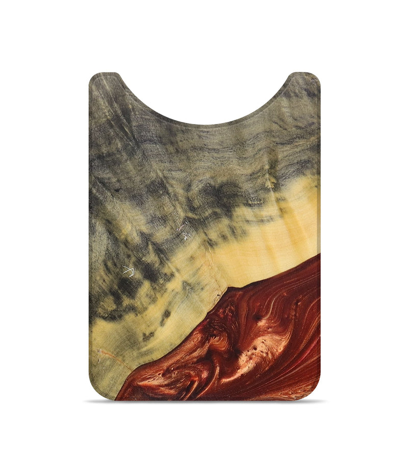 Live Edge Wood+Resin Wallet - River (Red, 686300)