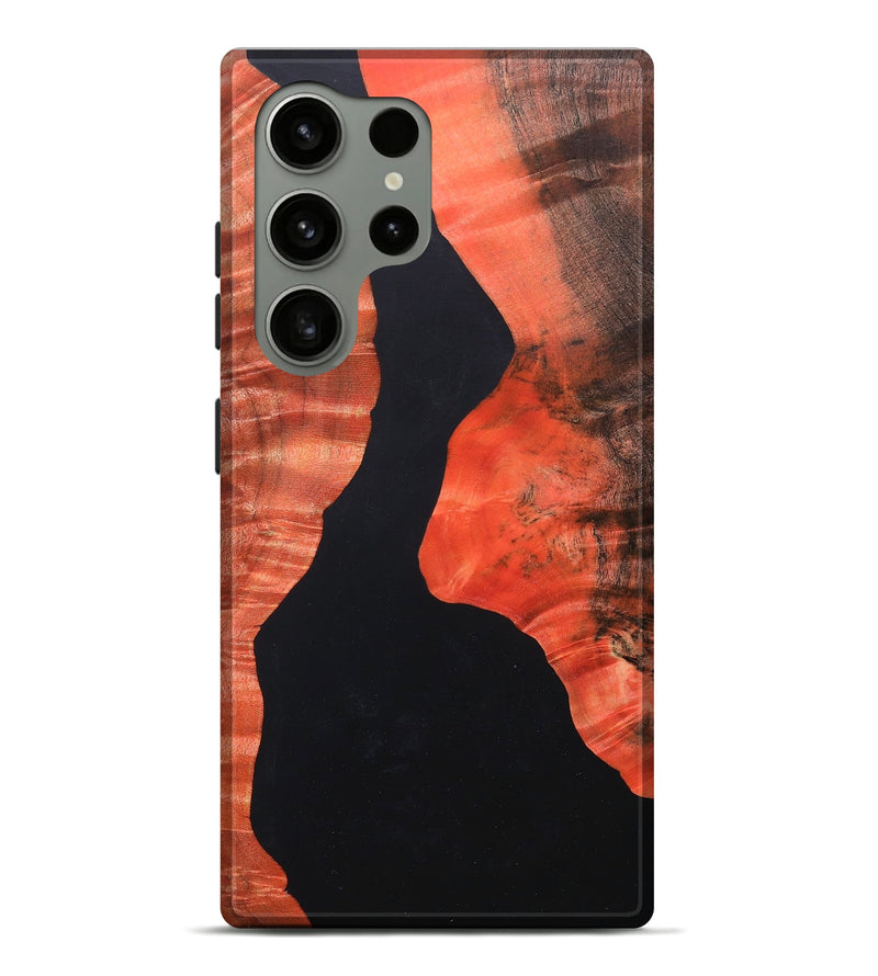 Galaxy S24 Ultra Wood+Resin Live Edge Phone Case - Inez (Pure Black, 686331)
