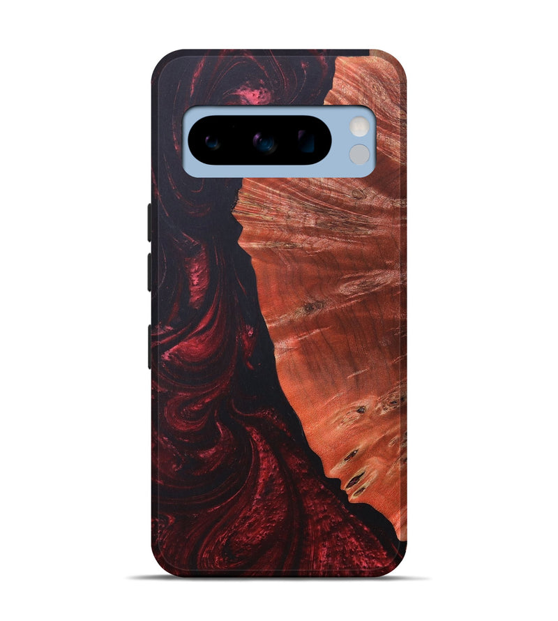 Pixel 8 Pro Wood+Resin Live Edge Phone Case - Melanie (Red, 686336)