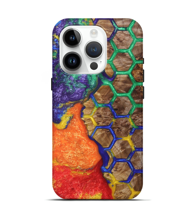 iPhone 15 Pro Wood+Resin Live Edge Phone Case - Maverick (Pattern, 686382)