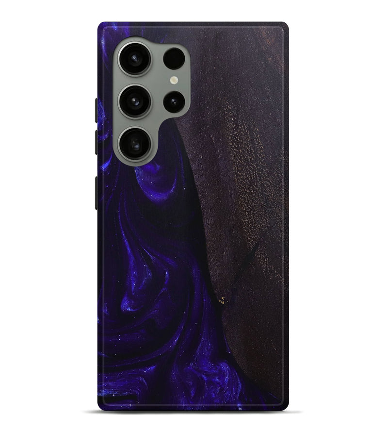 Galaxy S24 Ultra Wood+Resin Live Edge Phone Case - Shelly (Purple, 686399)