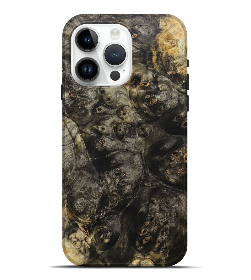 iPhone 15 Pro Max Wood+Resin Live Edge Phone Case - Kayla (Wood Burl, 686402)
