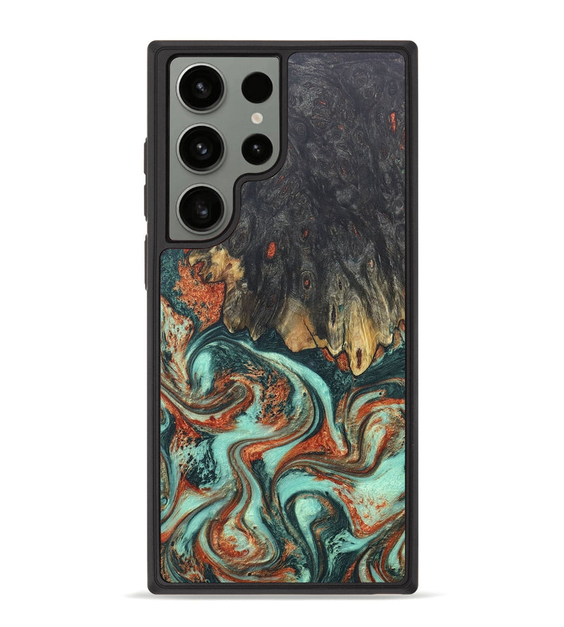 Galaxy S23 Ultra Wood+Resin Phone Case - Kason (Green, 686750)