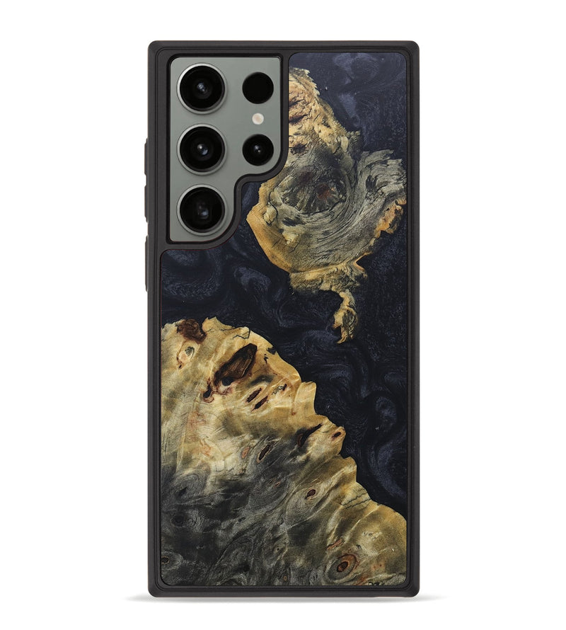 Galaxy S23 Ultra Wood+Resin Phone Case - Kai (Pure Black, 686787)
