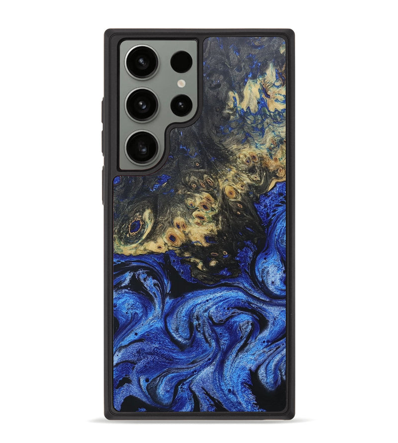 Galaxy S23 Ultra Wood+Resin Phone Case - Danica (Blue, 686819)