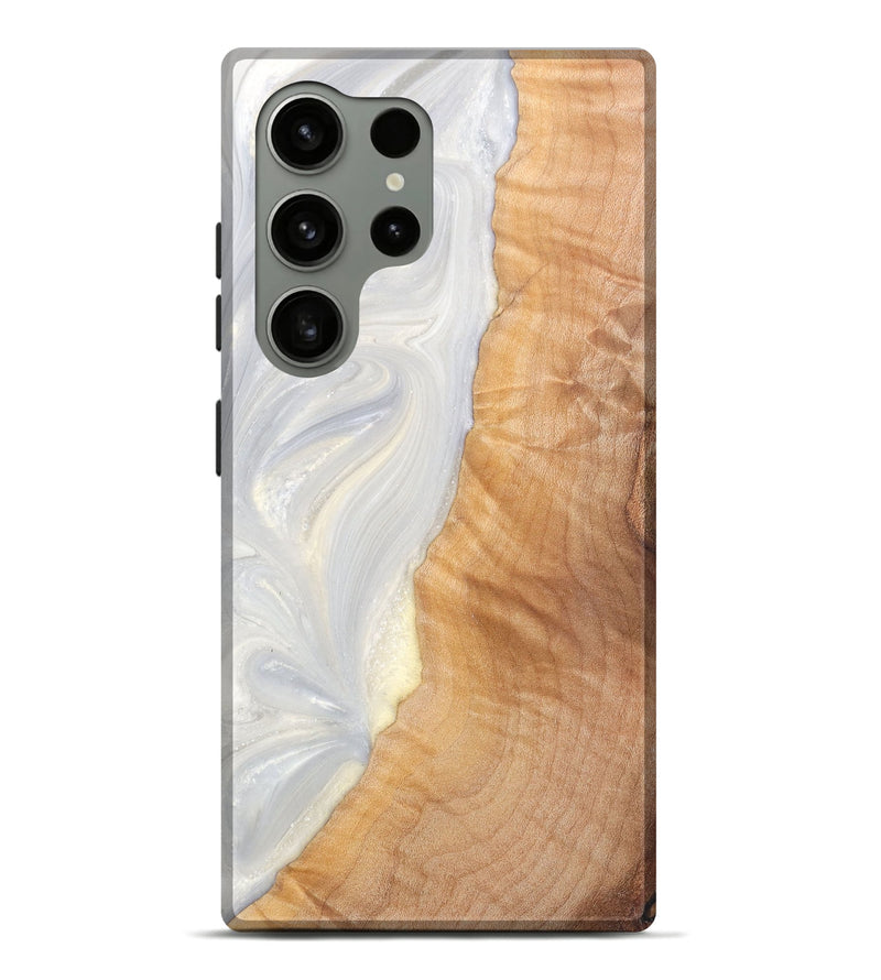 Galaxy S24 Ultra Wood+Resin Live Edge Phone Case - Andy (Black & White, 686993)