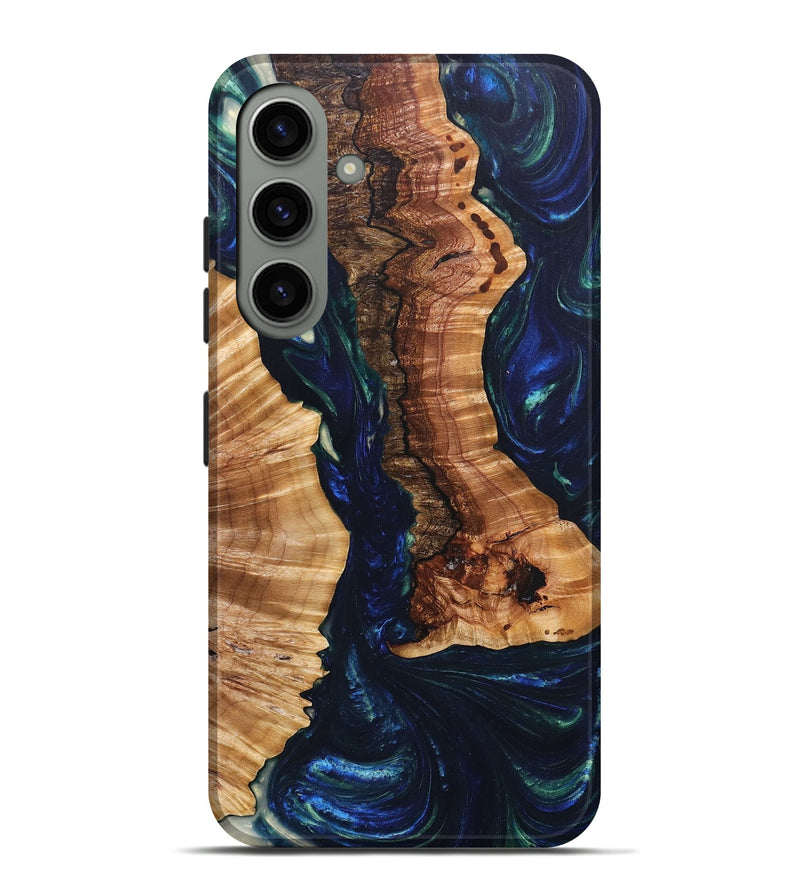 Galaxy S24 Plus Wood+Resin Live Edge Phone Case - Colson (Blue, 686998)