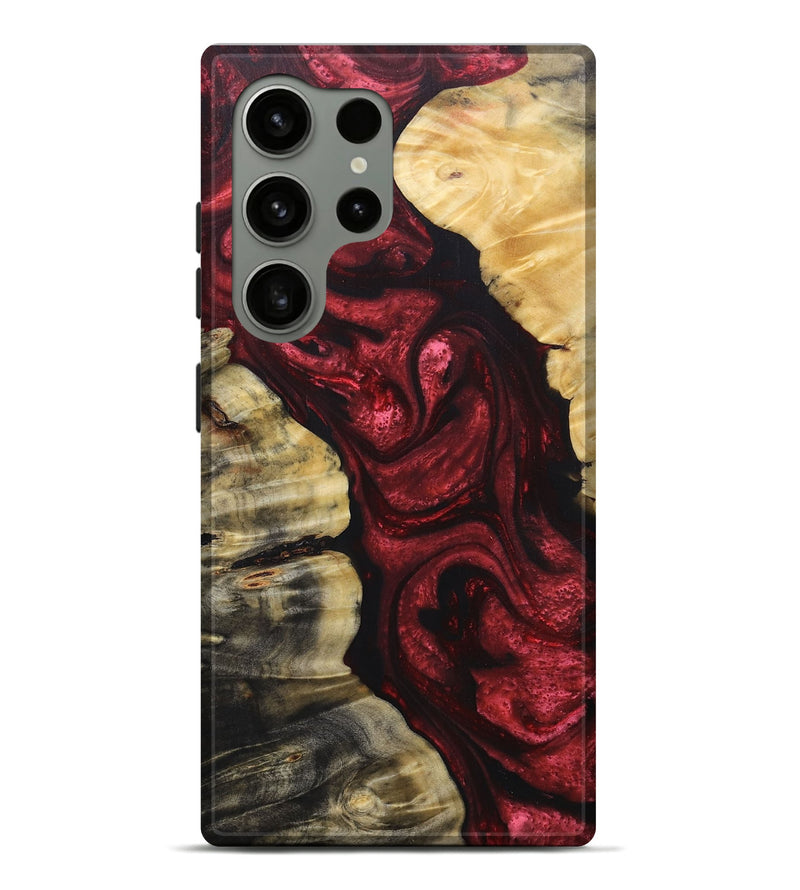Galaxy S24 Ultra Wood+Resin Live Edge Phone Case - Carl (Red, 687047)