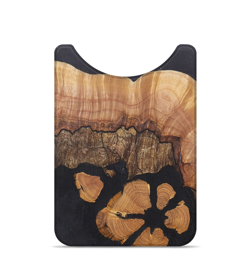 Live Edge Wood+Resin Wallet - Anita (Pure Black, 687054)