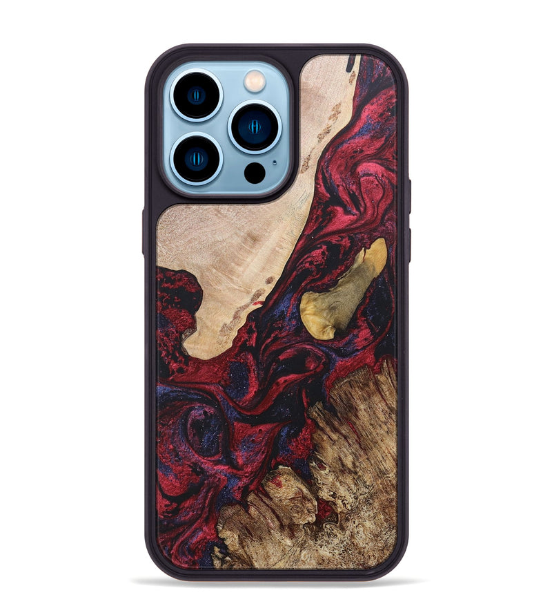 iPhone 14 Pro Max Wood+Resin Phone Case - Jeanette (Mosaic, 687171)