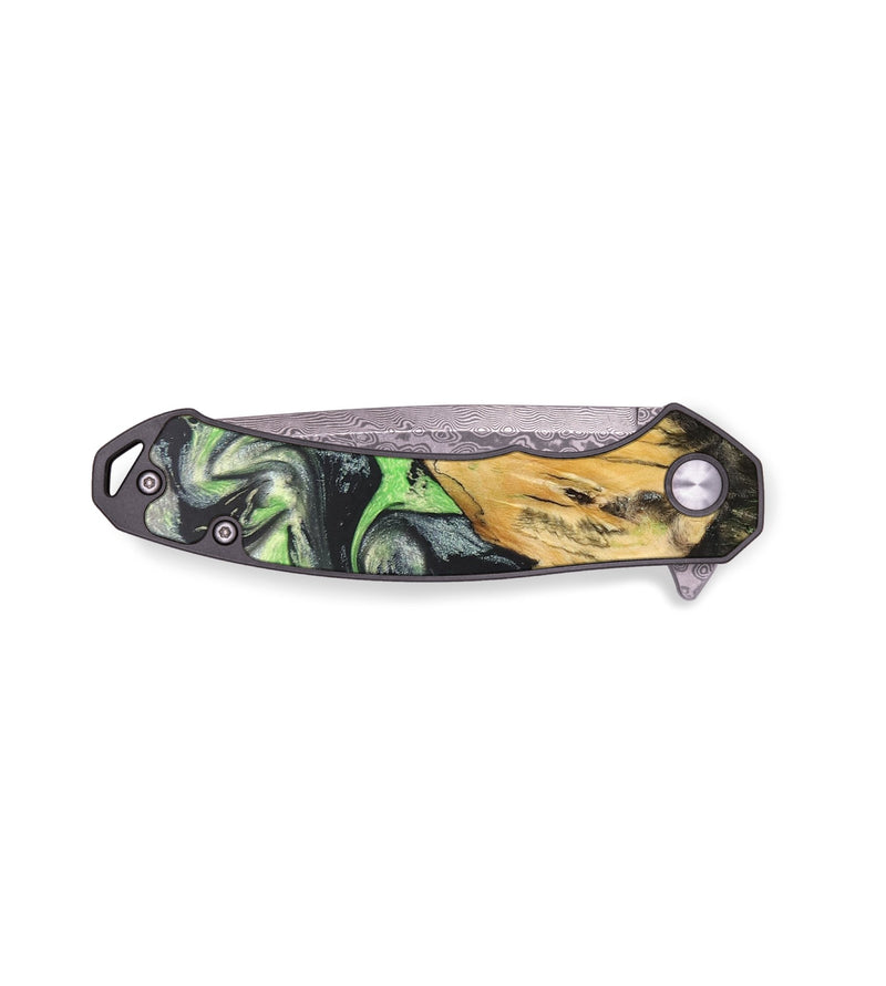 EDC Wood+Resin Pocket Knife - Adeline (Green, 687265)