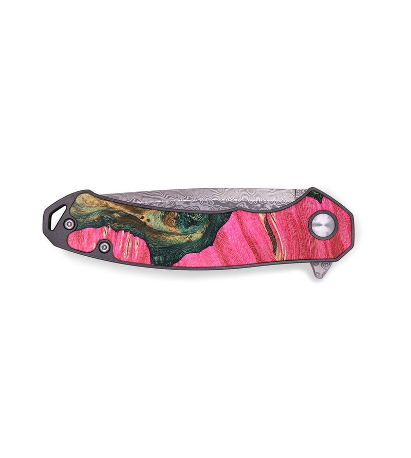 EDC Wood+Resin Pocket Knife - Traci (Green, 687273)