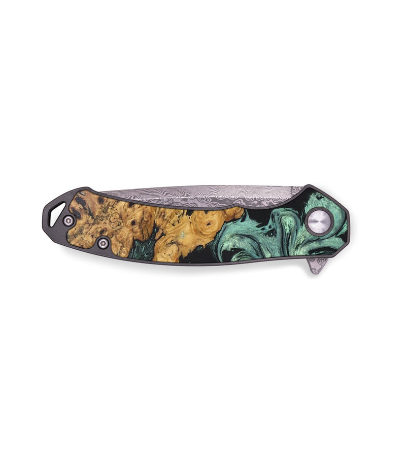 EDC Wood+Resin Pocket Knife - Atlas (Green, 687300)