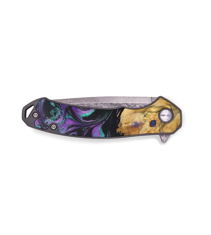 EDC Wood+Resin Pocket Knife - Bennett (Purple, 687309)