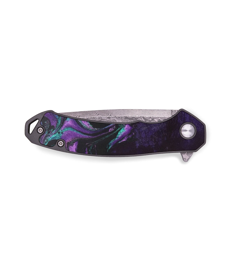 EDC Wood+Resin Pocket Knife - Delbert (Purple, 687312)