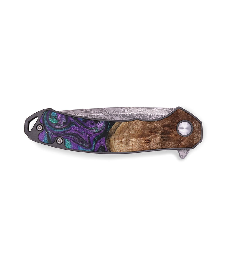 EDC Wood+Resin Pocket Knife - Celeste (Purple, 687313)
