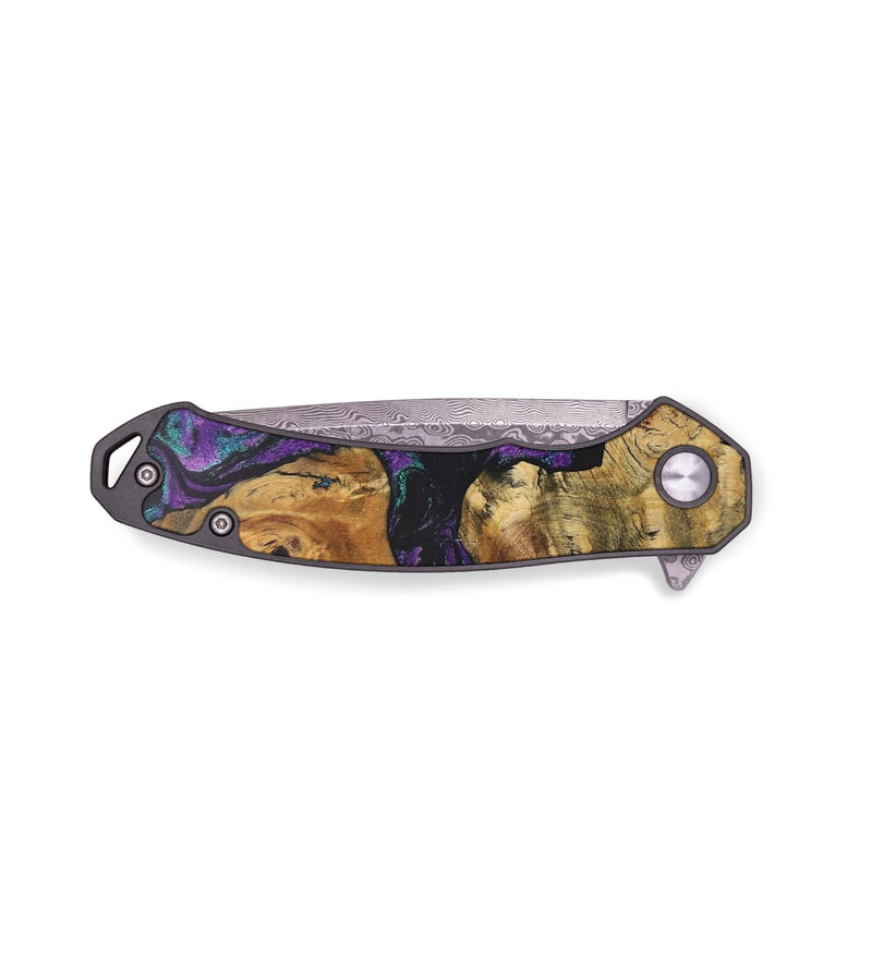 EDC Wood+Resin Pocket Knife - Douglas (Purple, 687315)