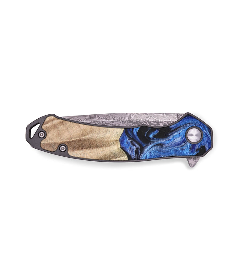 EDC Wood+Resin Pocket Knife - Remy (Blue, 687320)