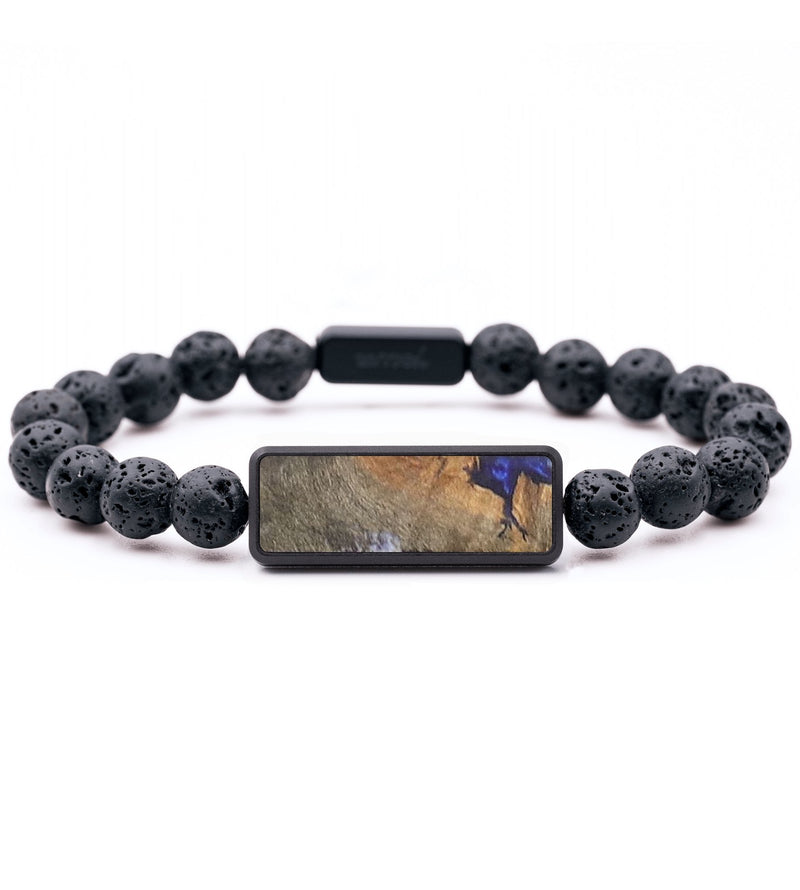Lava Bead Wood+Resin Bracelet - Eleanor (Wood Burl, 687385)
