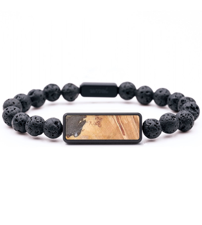 Lava Bead Wood+Resin Bracelet - Latisha (Wood Burl, 687455)