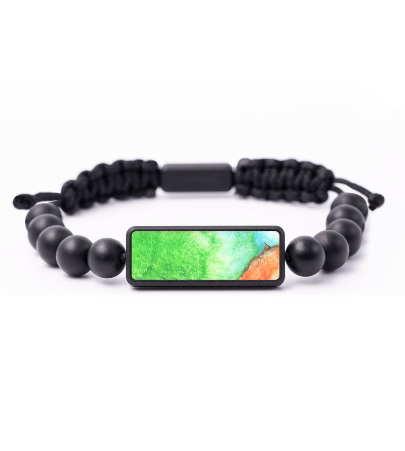 Onyx Bead Wood+Resin Bracelet - Kennedy (Watercolor, 687542)