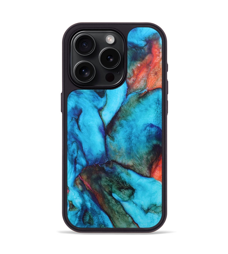 iPhone 15 Pro ResinArt Phone Case - Robin (Watercolor, 687727)