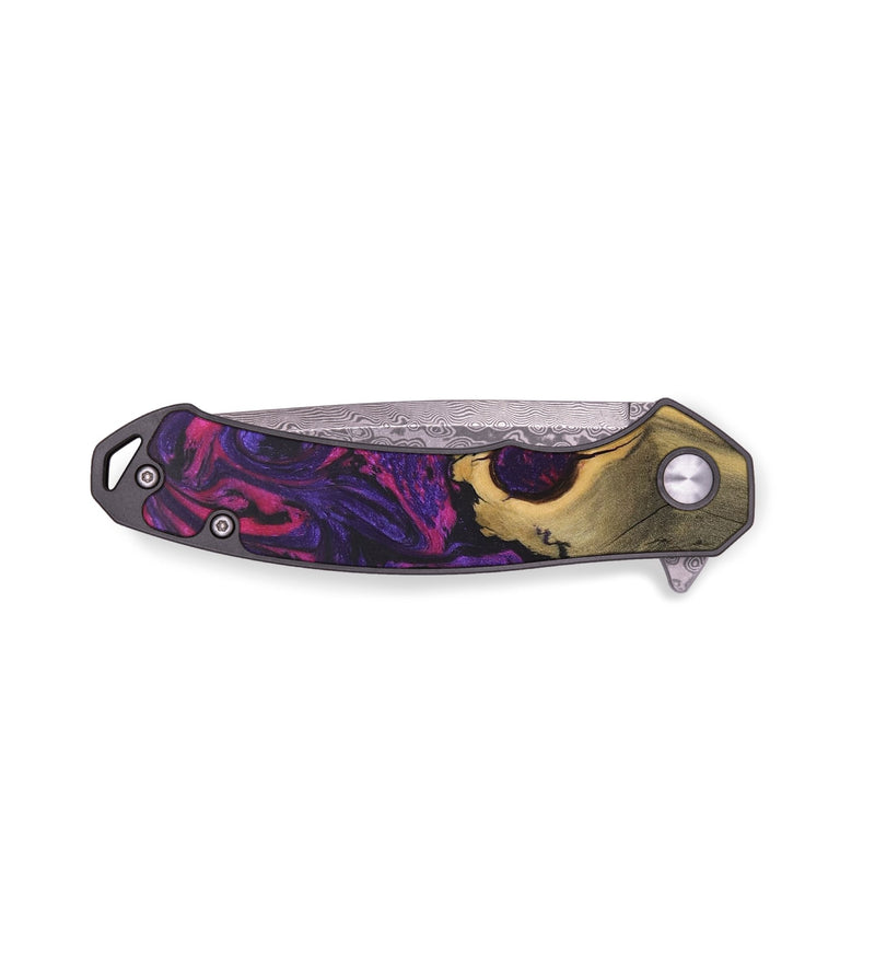 EDC Wood+Resin Pocket Knife - Belinda (Purple, 687758)