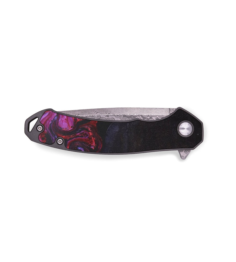 EDC Wood+Resin Pocket Knife - Landen (Red, 687782)