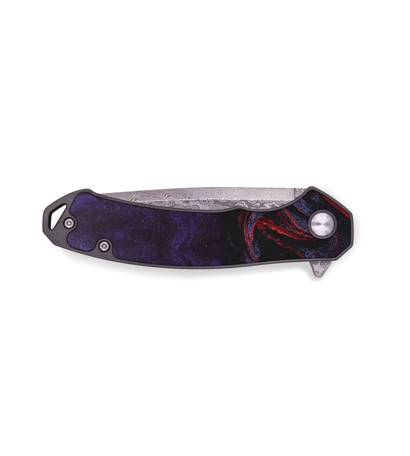 EDC Wood+Resin Pocket Knife - Karissa (Red, 687784)