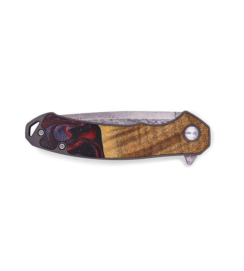 EDC Wood+Resin Pocket Knife - Vivian (Red, 687788)