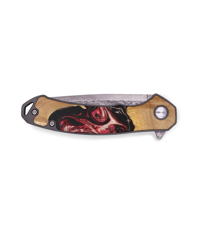 EDC Wood+Resin Pocket Knife - Thiago (Red, 687791)