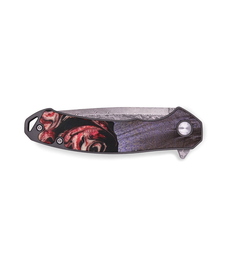 EDC Wood+Resin Pocket Knife - Monica (Red, 687796)