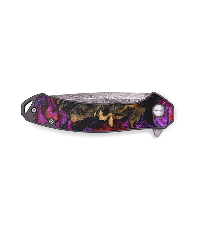 EDC Wood+Resin Pocket Knife - Tammy (Red, 687798)