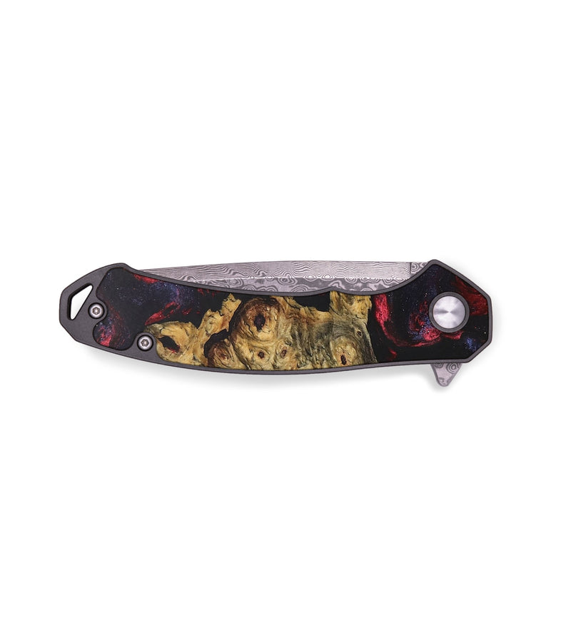 EDC Wood+Resin Pocket Knife - Zion (Red, 687800)