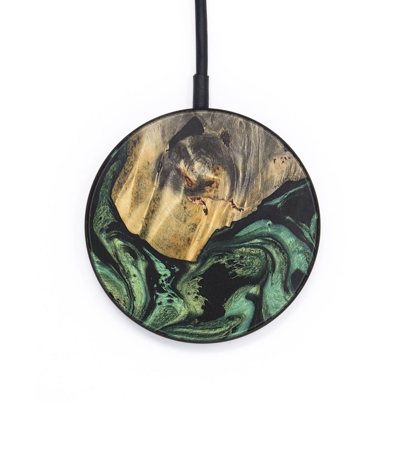 Circle Wood+Resin Wireless Charger - Myra (Green, 687844)