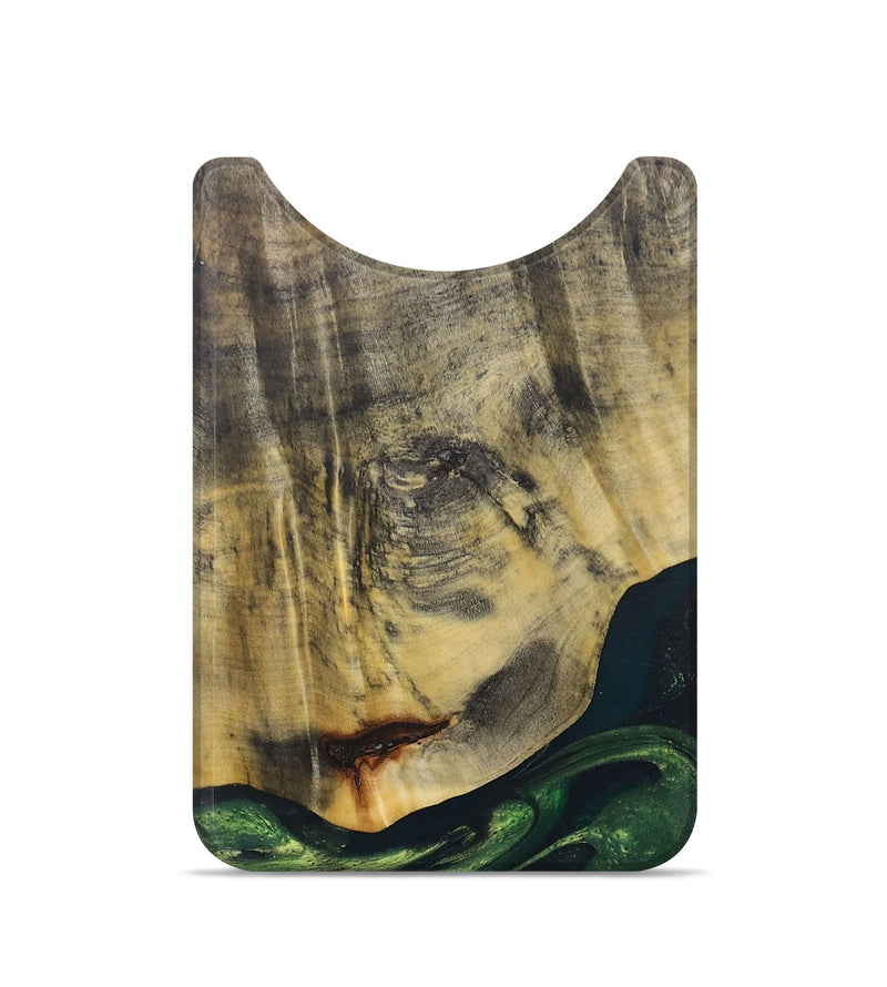 Live Edge Wood+Resin Wallet - Toby (Green, 688121)