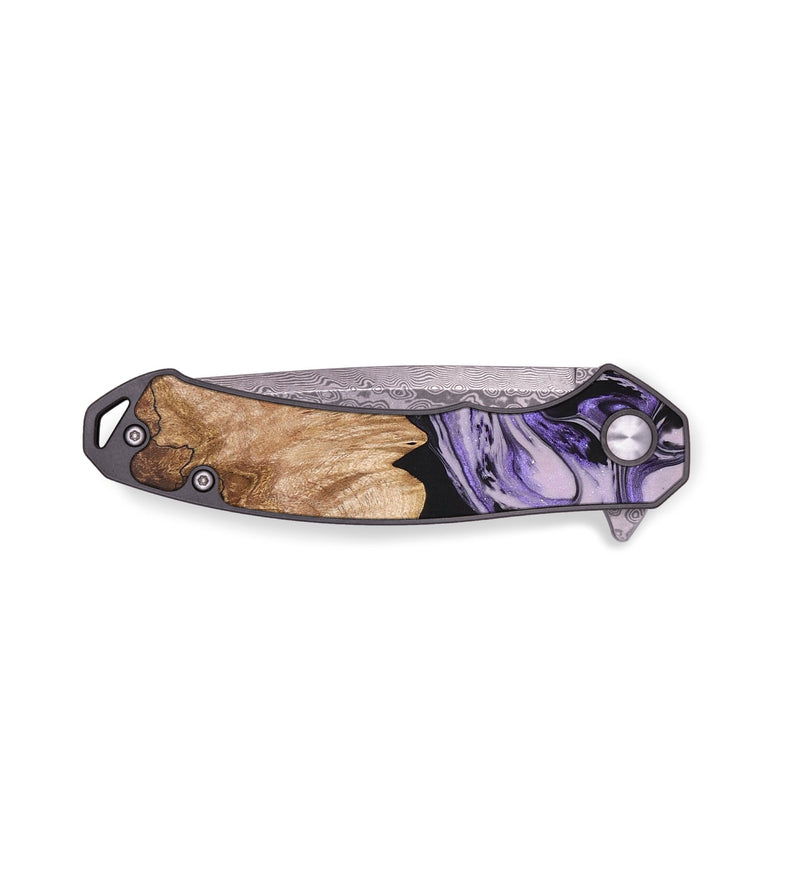 EDC Wood+Resin Pocket Knife - Lillian (Purple, 688150)