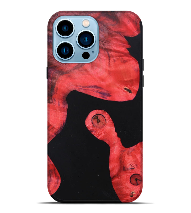iPhone 14 Pro Max Wood+Resin Live Edge Phone Case - Crew (Pure Black, 688315)